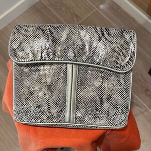 gold Snakeskin leather Clutch